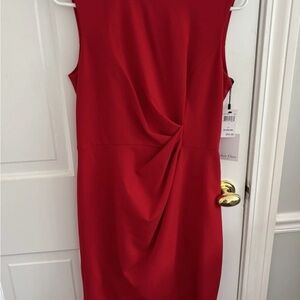 ❤️Calvin Klein Red Draped Dress Valentine’s Day Fun!!❤️